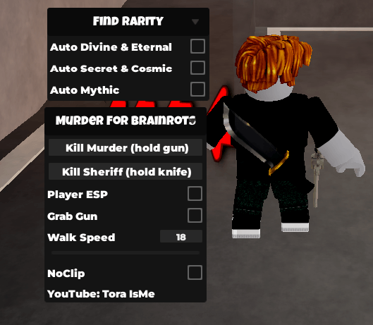 Murder Mystery for Brainrot Script - Auto divine, Auto mythic