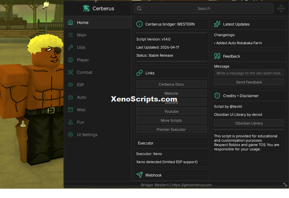 Bridger Western Auto Farm Script Working