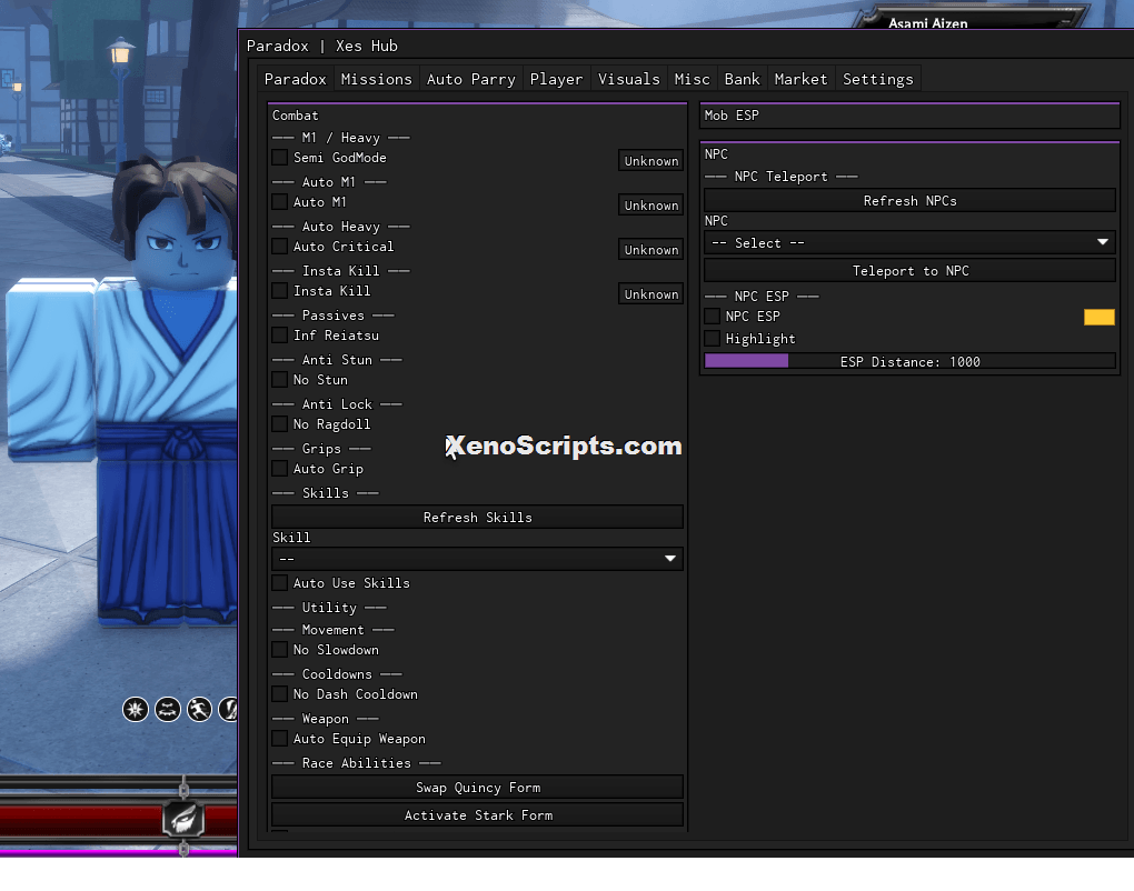 Paradox OP Script 2026 - Godmode, Auto use skills