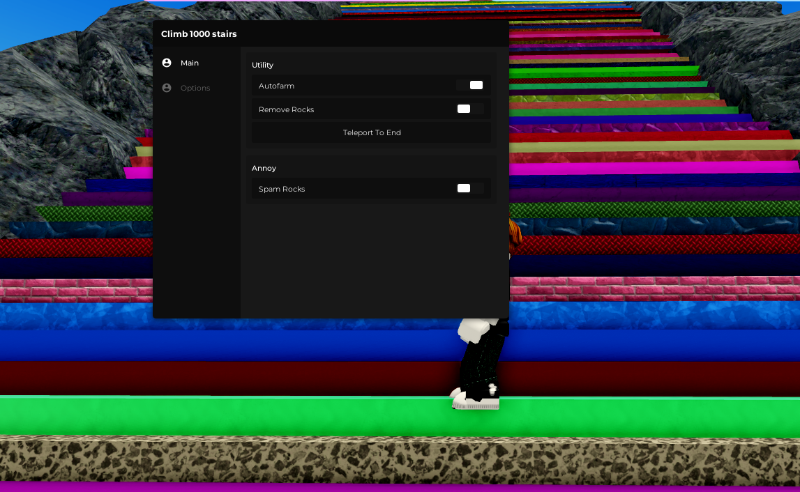 Climb 1000 Stairs Script (Keyless)- Autofarm, Spam rocks