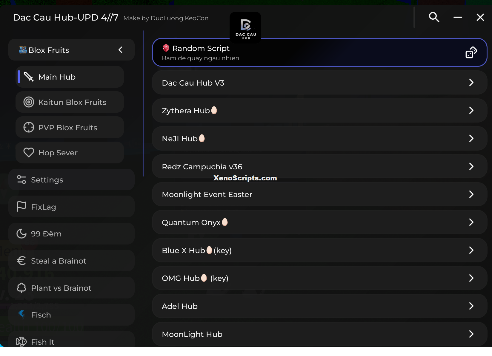 Dac Cau Hub Top Games Supported