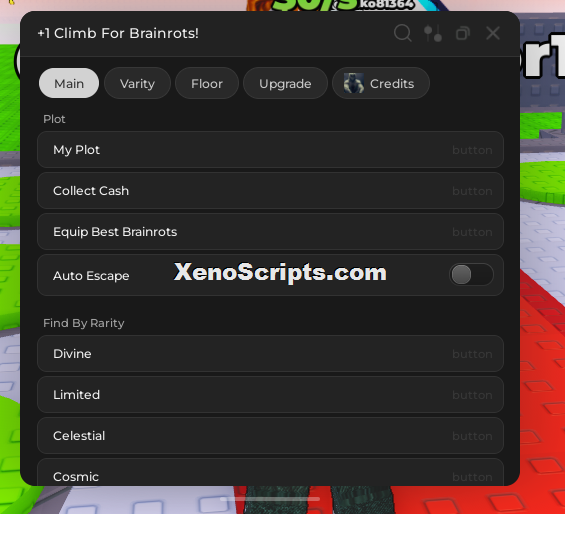 +1 Climb For Brainrots Script Keyless - Equip Best Brainrots