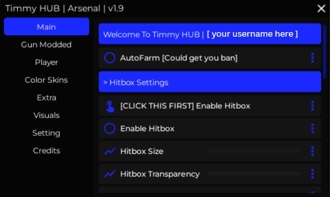 Timmy Hub Arsenal v1.9 - Auto Farm
