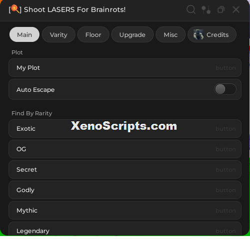 Shoot Lasers for Brainrots Script Keyless