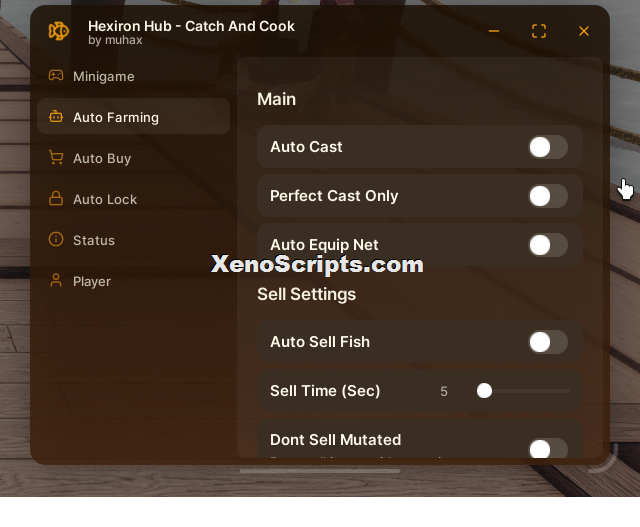 Catch and Cook Auto Cast Script (No Keys) - Auto equip net