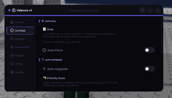 SZA Survive Zombie Arena Script (No Keys)