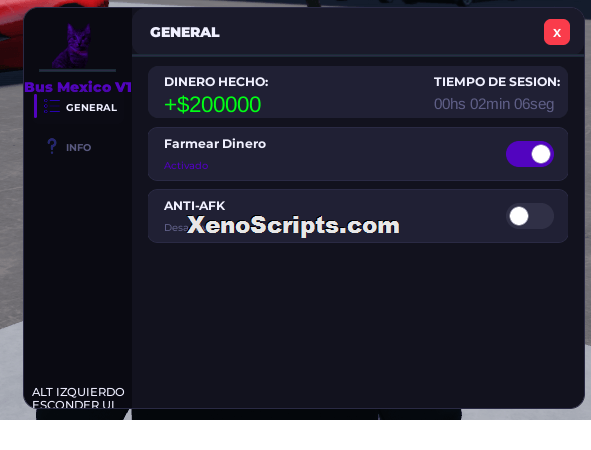 Auto farm for Bus Simulator Mexico
