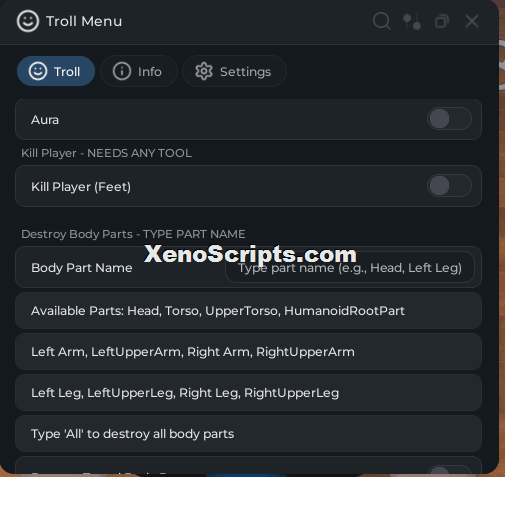 Troll Menu for SkyRivals (No Keys)