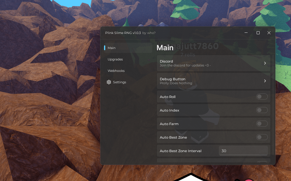 Plink Slime RNG v1.0.3 Script (Keyless)- Auto Best Zone, Webhooks, Auto Index