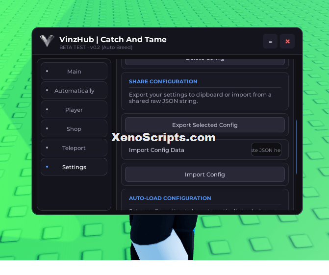 VinzHub Catch and Tame Instant Catch Script Keyless