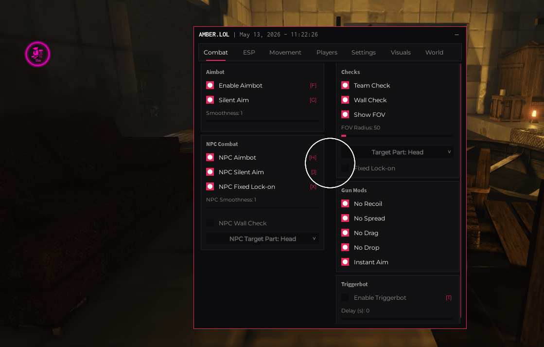 AMBER Project Delta Script (No Keys) - Combat & Movement