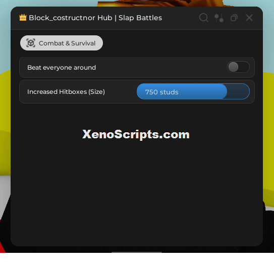Increased Hitbox Size Slap Battles Script (No Keys)