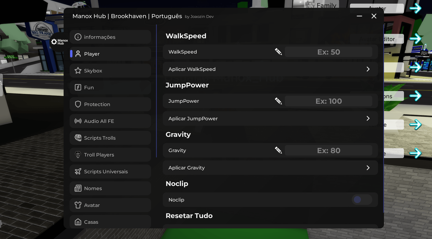 Manox Hub Brookhaven RP Script (Keyless) - JumpPower & WalkSpeed
