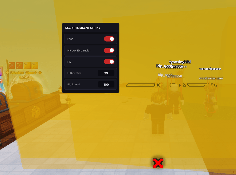 Gscripts Silent Strike Silent Assassins Script (Keyless) - Fly & Hitbox size
