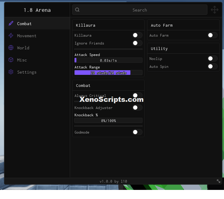 1.8 Arena Auto Farm Script Keyless