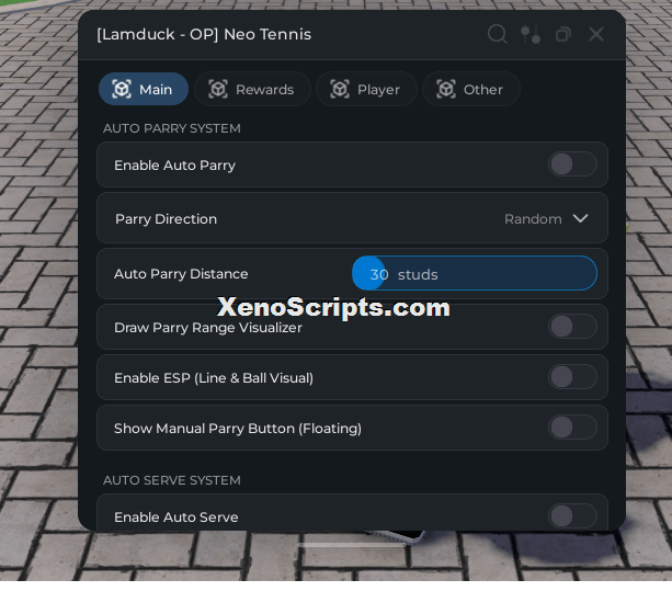 Neo Tennis Super OP Script Keyless