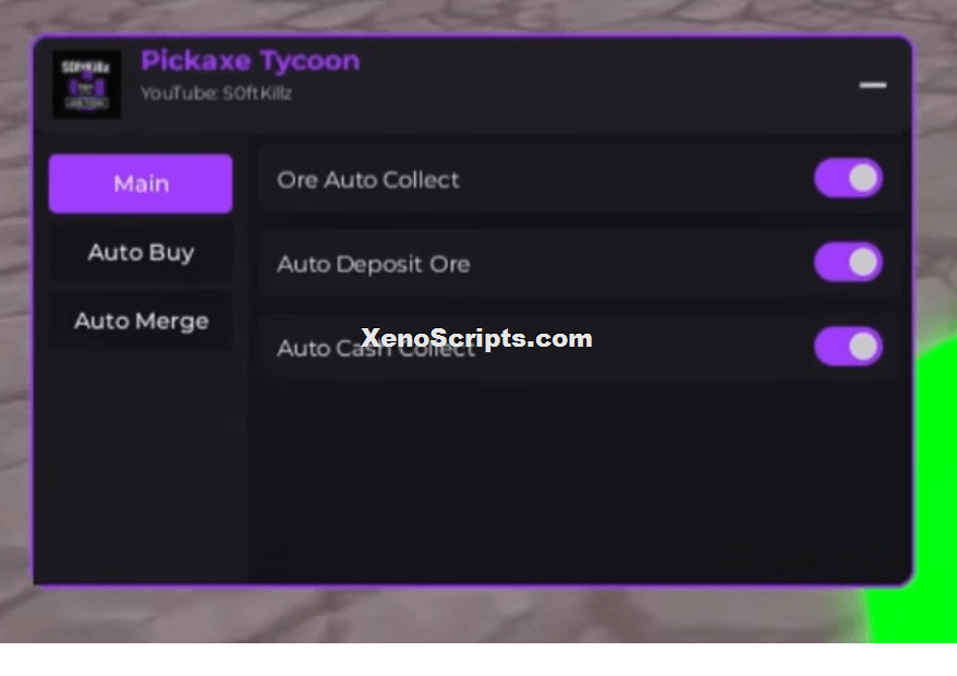 Pickaxe Tycoon Auto Ore Collect Script OP
