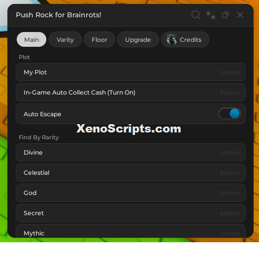 Push Rock for Brainrots script keyless