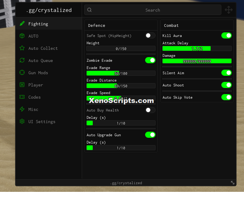Survive Zombie Arena Fighting and Auto loadout Script OP