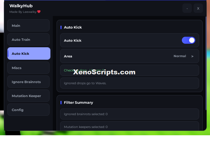 Auto Kick and Auto Train OP Xeno Supported