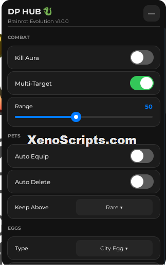 Brainrot Evolution Kill Aura OP Script - Xeno Supported