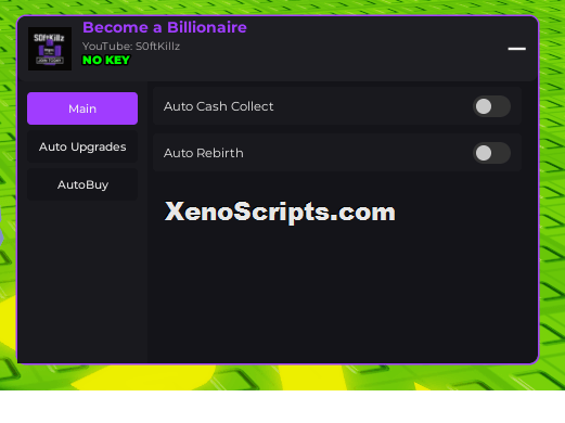 Become a billionaire script keyless - Auto collect cash