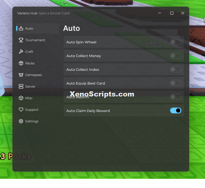 Veneno Hub Spin a Soccer Card script keyless