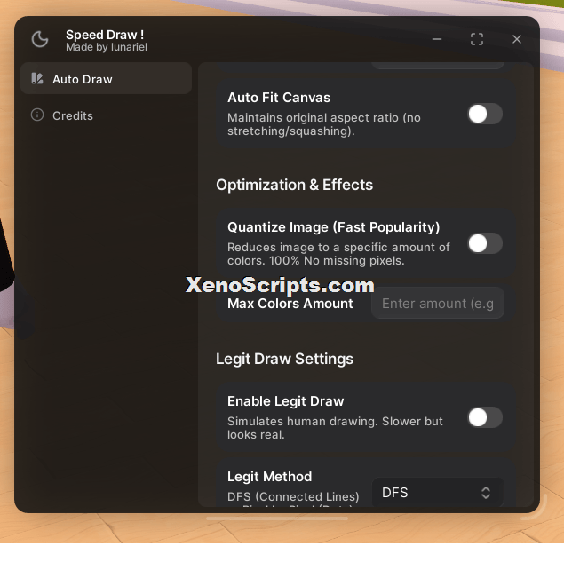 Speed draw auto fit canvas script keyless