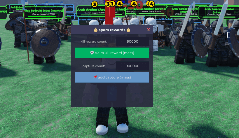 Control An Ancient Army Script (Keyless) - Infinite money & Infinite captures