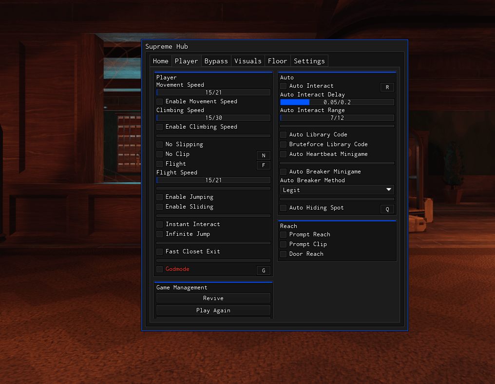 Supreme Hub Doors Script (NO KEY) - Enable Jumping & Enable Sliding