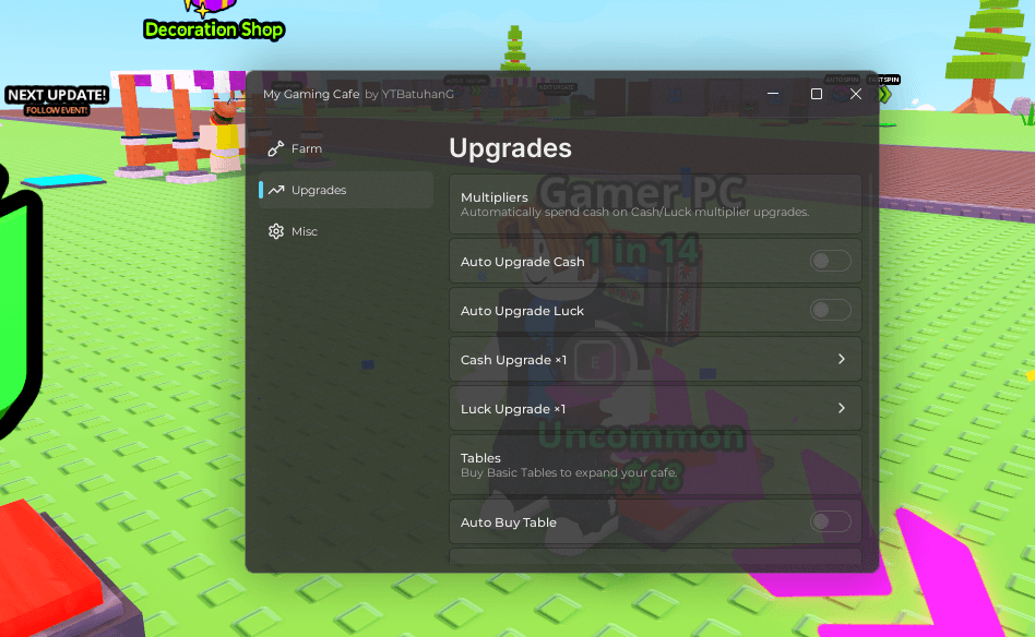 YTBatuhanG Hub Script (NO KEY) - Auto Farm & Auto Upgrade Cash