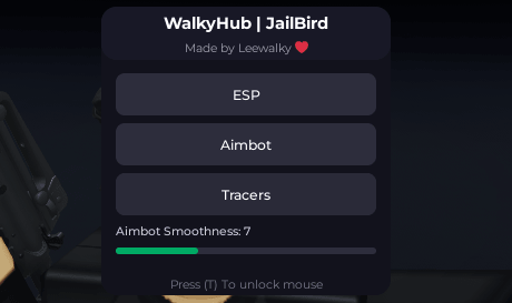 WalkyHub Jailbird script (NO KEY) - ESP, Aimbot & Tracers