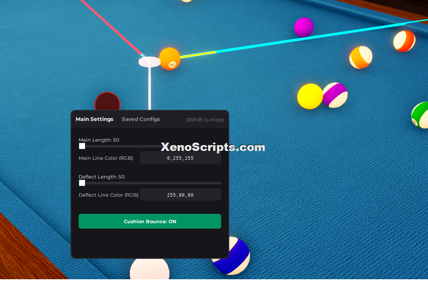 8 Ball X Extend Target Lines Script (Keyless)