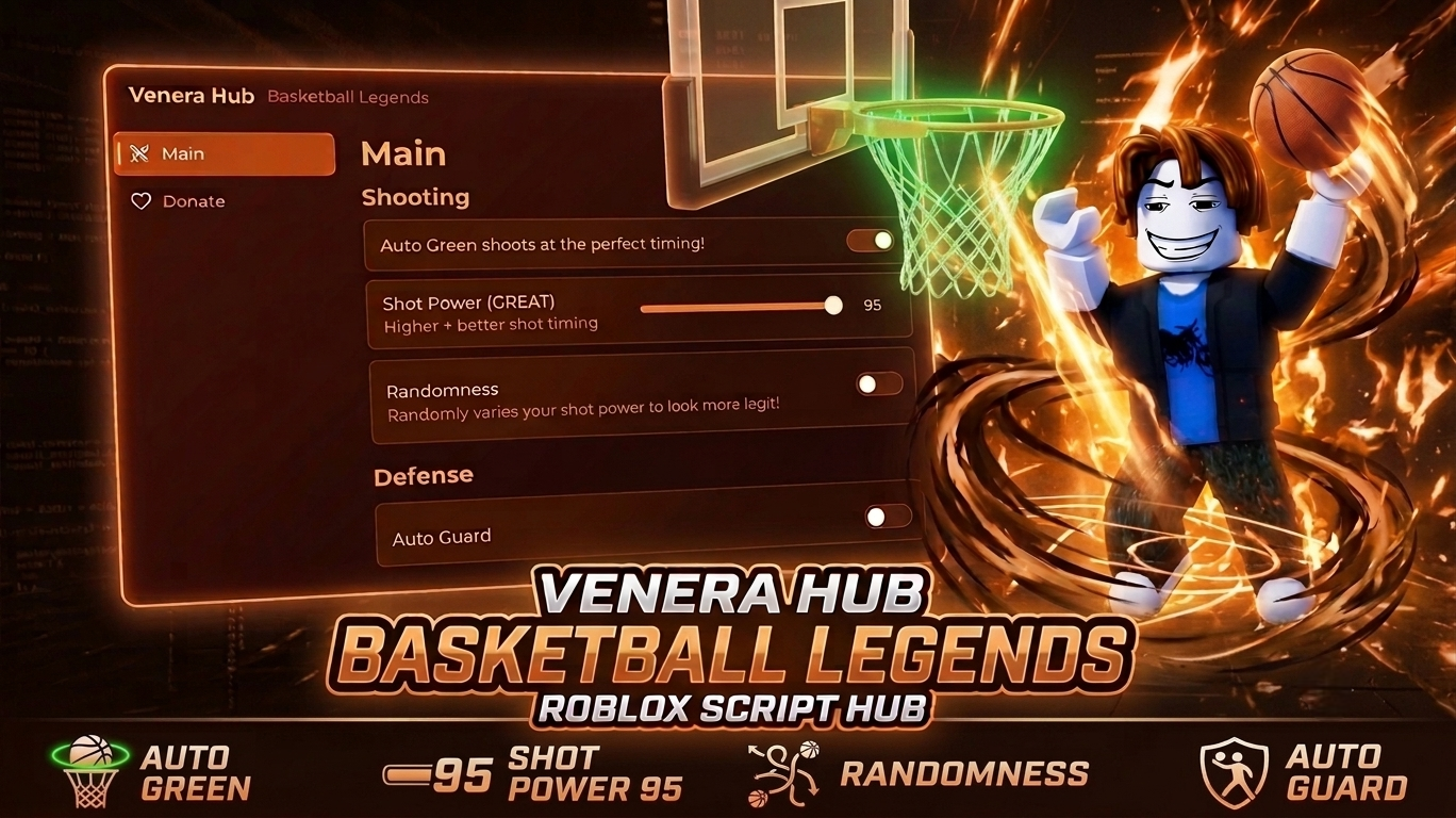 Basketball Legends Script by Venera Hub - Auto Perfect