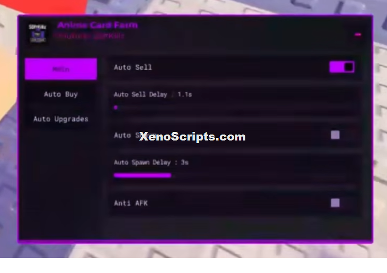 Anime Card Farm Auto Farm script OP