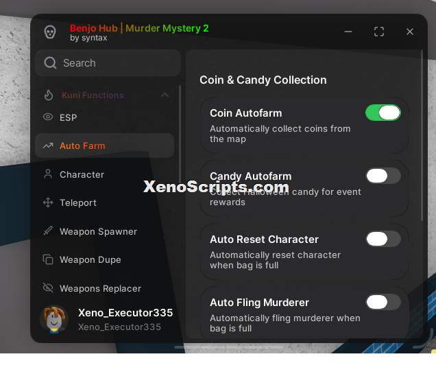 Benja Hub MM2 Auto Farm script OP (Keyless)