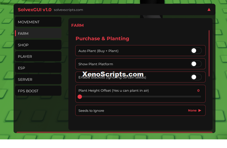 SolvexGUI v1.0 Grow a Garden 2 Script - Auto Farm