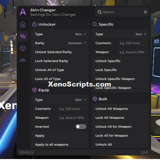 Rivals Skin Changer script keyless - Working in Potassium