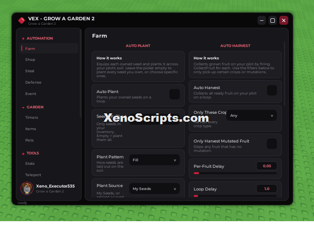 VEX Grow A Garden 2 script OP (No Keys)