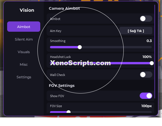 Fluxo PvP Aimbot Script by Vision (No Keys)