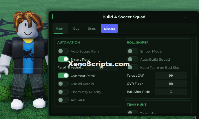 Auto Squad Farm and Smart Reroll