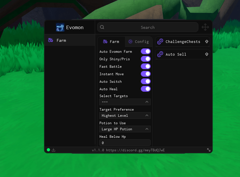 Evomon Auto Heal Script (No Key) - Auto Start Dungeons