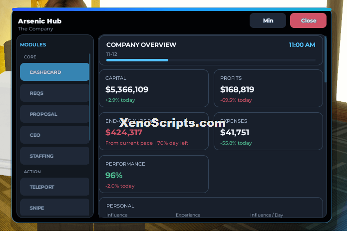 Arsenic The Company Automaiton Script Keyless