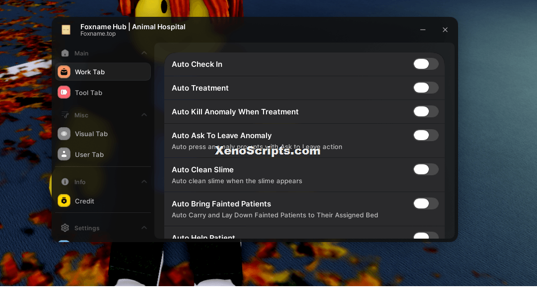 Foxname Hub v2 Animal Hospital script keyless