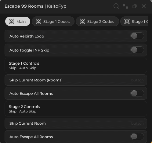 Escape 99 Rooms Script keyless