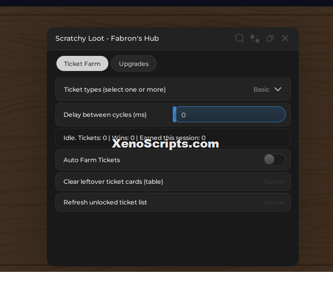 Scratchy Loot Auto Farm Ticket Script By Fabron's Hub