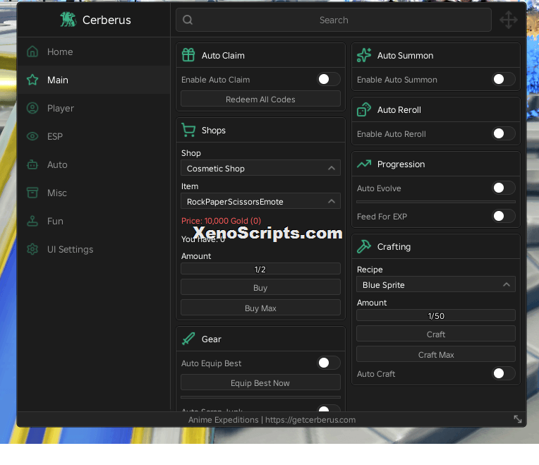 Anime Expeditions Auto Farm Script Keyless