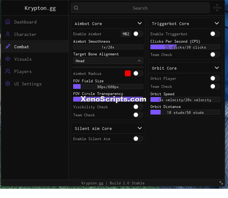 Arsenal Script v2.5 by Krypton Hub - Smooth Aimbot