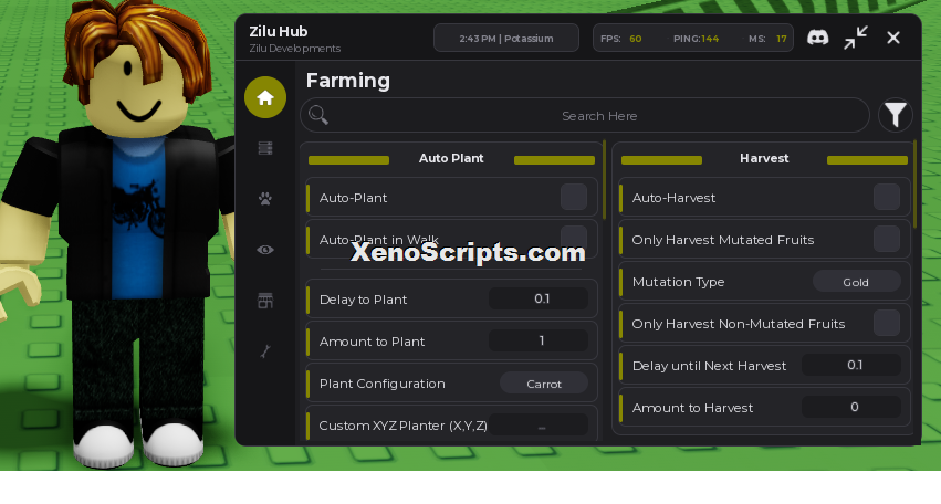 Zilu Hub GAG2 Auto Plant script OP (No Keys)
