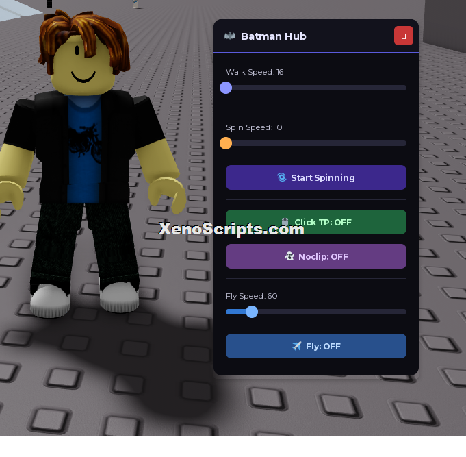 batman hub Walk and Spin Speed script